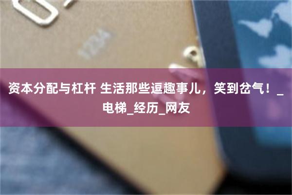 资本分配与杠杆 生活那些逗趣事儿，笑到岔气！_电梯_经历_网友