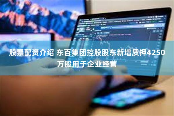 股票配资介绍 东百集团控股股东新增质押4250万股用于企业经营